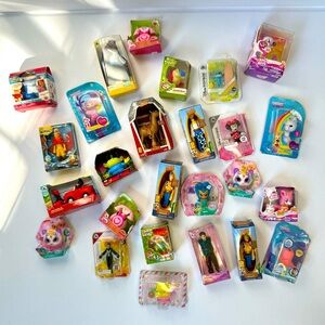 Large Lot of Assorted 26 Collectible Mini Figures and Toys New in Packaging